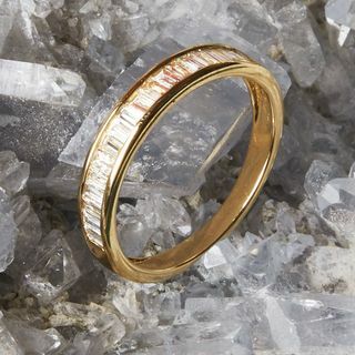 Laboratóriumban termesztett 14 K sárga arany gyűrű
